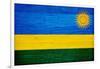 Rwanda Flag Design with Wood Patterning - Flags of the World Series-Philippe Hugonnard-Framed Art Print