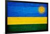 Rwanda Flag Design with Wood Patterning - Flags of the World Series-Philippe Hugonnard-Framed Art Print