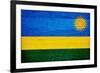 Rwanda Flag Design with Wood Patterning - Flags of the World Series-Philippe Hugonnard-Framed Art Print