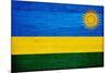 Rwanda Flag Design with Wood Patterning - Flags of the World Series-Philippe Hugonnard-Mounted Art Print