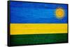 Rwanda Flag Design with Wood Patterning - Flags of the World Series-Philippe Hugonnard-Framed Stretched Canvas