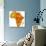 Rwanda on Actual Map of Africa-michal812-Art Print displayed on a wall