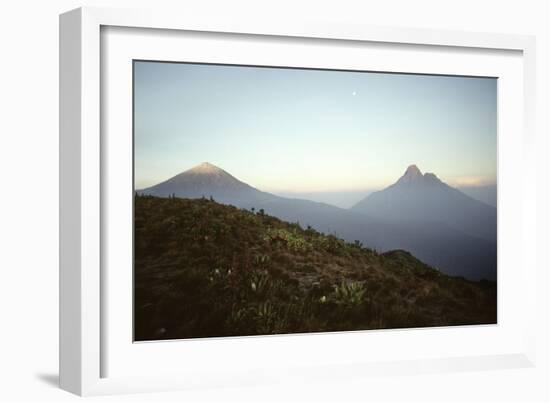 Rwanda Virunga Volcanoes, Karisimbi and Mikeno-Adrian Warren-Framed Photographic Print