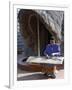 Rwandan Girl Makes Finely Decorated Screen to Partition the Interior of Traditional Thatched House-Nigel Pavitt-Framed Photographic Print