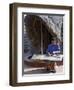 Rwandan Girl Makes Finely Decorated Screen to Partition the Interior of Traditional Thatched House-Nigel Pavitt-Framed Photographic Print