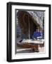 Rwandan Girl Makes Finely Decorated Screen to Partition the Interior of Traditional Thatched House-Nigel Pavitt-Framed Photographic Print