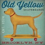 Golden Dog on Skateboard-Ryan Fowler-Art Print