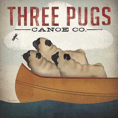 Ryan Fowler 22x28 DOG ART PRINT Black Dog Canoe Co