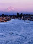 Mt. Hood and Columbia River from Jantzen Beach, Portland, USA-Ryan Fox-Framed Stretched Canvas