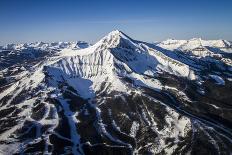 Male Skier Above The Pinnacles With Lone Peak In The Background Big Sky Resort, Montana-Ryan Krueger-Photographic Print