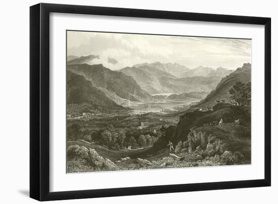 Rydal Water and Grassmere, from Rydal Park, Westmorland-George Pickering-Framed Giclee Print