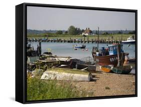 Rye Harbour, Rye, River Rother, East Sussex Coast, England, United Kingdom, Europe-White Gary-Framed Stretched Canvas
