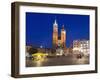 Rynek Glowny (Town Square) and St. Mary's Church-Christian Kober-Framed Photographic Print