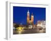 Rynek Glowny (Town Square) and St. Mary's Church-Christian Kober-Framed Photographic Print