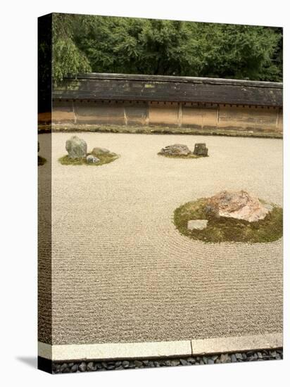 Ryoanji Temple Rock Garden, Ryoan-Ji, Unesco World Heritage Site, Kyoto City, Honshu, Japan-Christian Kober-Stretched Canvas