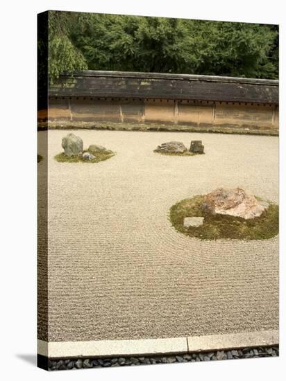 Ryoanji Temple Rock Garden, Ryoan-Ji, Unesco World Heritage Site, Kyoto City, Honshu, Japan-Christian Kober-Stretched Canvas