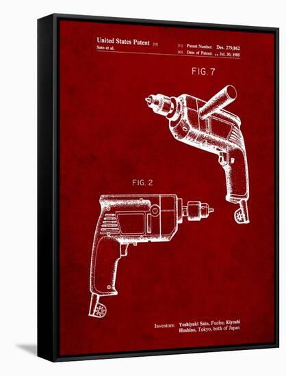 Ryobi Electric Drill Patent-Cole Borders-Framed Stretched Canvas