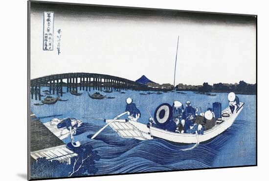 Ryogoku Bridge at Night from the Oumaja Side-null-Mounted Giclee Print