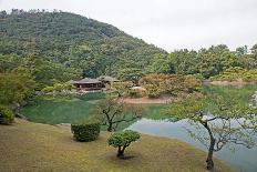 Japanese Garden in Himeji-Ryszard Stelmachowicz-Framed Stretched Canvas