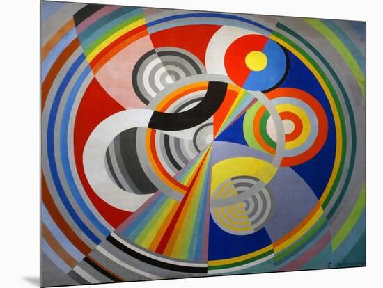 Rythme No 1, Decoration for the Salon Des Tuileries, 1938 (Oil on Canvas)-Robert Delaunay-Mounted Giclee Print