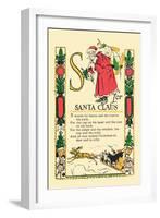 S for Santa Claus-Tony Sarge-Framed Art Print