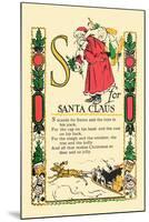S for Santa Claus-Tony Sarge-Mounted Art Print