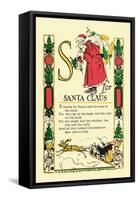 S for Santa Claus-Tony Sarge-Framed Stretched Canvas