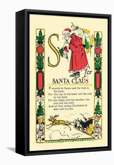 S for Santa Claus-Tony Sarge-Framed Stretched Canvas