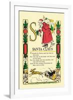 S for Santa Claus-Tony Sarge-Framed Art Print