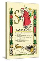 S for Santa Claus-Tony Sarge-Stretched Canvas