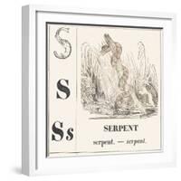 S for Serpent, 1850 (Engraving)-Louis Simon (1810-1870) Lassalle-Framed Giclee Print