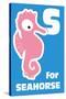 S For The Seahorse, An Animal Alphabet For The Kids-Elizabeta Lexa-Stretched Canvas