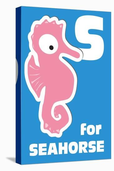 S For The Seahorse, An Animal Alphabet For The Kids-Elizabeta Lexa-Stretched Canvas