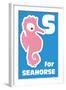 S For The Seahorse, An Animal Alphabet For The Kids-Elizabeta Lexa-Framed Art Print