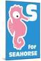 S For The Seahorse, An Animal Alphabet For The Kids-Elizabeta Lexa-Mounted Art Print