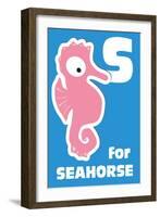 S For The Seahorse, An Animal Alphabet For The Kids-Elizabeta Lexa-Framed Art Print