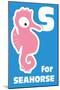 S For The Seahorse, An Animal Alphabet For The Kids-Elizabeta Lexa-Mounted Art Print