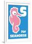 S For The Seahorse, An Animal Alphabet For The Kids-Elizabeta Lexa-Framed Art Print