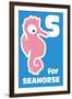 S For The Seahorse, An Animal Alphabet For The Kids-Elizabeta Lexa-Framed Art Print