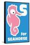 S For The Seahorse, An Animal Alphabet For The Kids-Elizabeta Lexa-Framed Stretched Canvas