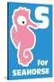 S For The Seahorse, An Animal Alphabet For The Kids-Elizabeta Lexa-Stretched Canvas