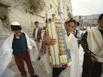 Jewish Bar Mitzvah Ceremony at the Western Wall (Wailing Wall), Jerusalem, Israel, Middle East-S Friberg-Photographic Print