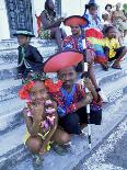 People Dressed Ready for the Carnival Procession, Guadeloupe, West Indies, Caribbean-S Friberg-Photographic Print