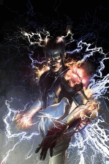 S.H.I.E.L.D. No.5 Cover: Nikola Tesla Standing with Energy-Gerald Parel-Lamina Framed Poster