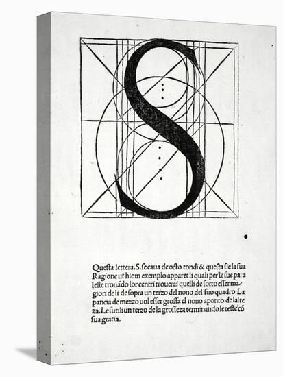 S, Illustration from 'Divina Proportione' by Luca Pacioli (C.1445-1517), Originally Pub. Venice,…-Leonardo da Vinci-Stretched Canvas