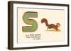 S is a Frisky Squirrel-null-Framed Art Print