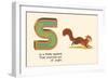 S is a Frisky Squirrel-null-Framed Art Print