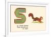 S is a Frisky Squirrel-null-Framed Art Print