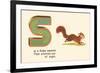 S is a Frisky Squirrel-null-Framed Art Print