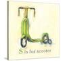 S is for Scooter-Catherine Richards-Stretched Canvas